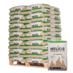 HELIOS granulės – 65 x 15 kg maišų paletė – 100 % spygliuočių mediena